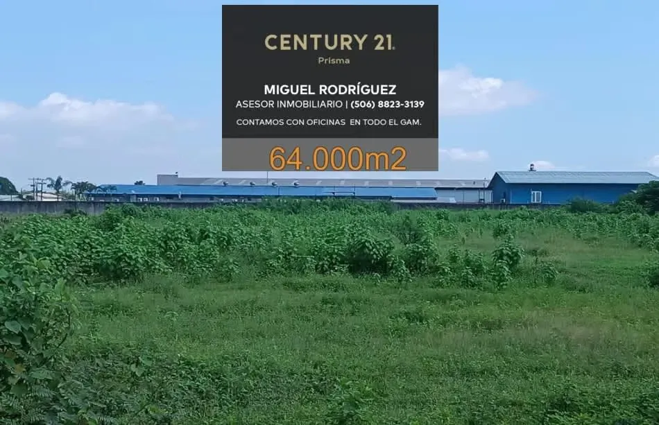 INDUSTRIAL AND COMMERCIAL LAND CARTAGO 64,000m2