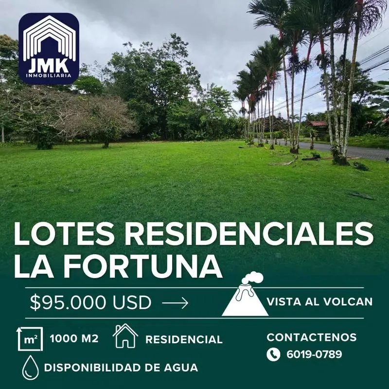 UNIQUE OPPORTUNITY IN LA FORTUNA DE SAN CARLOS! Residential Lots with Spectacular Views!