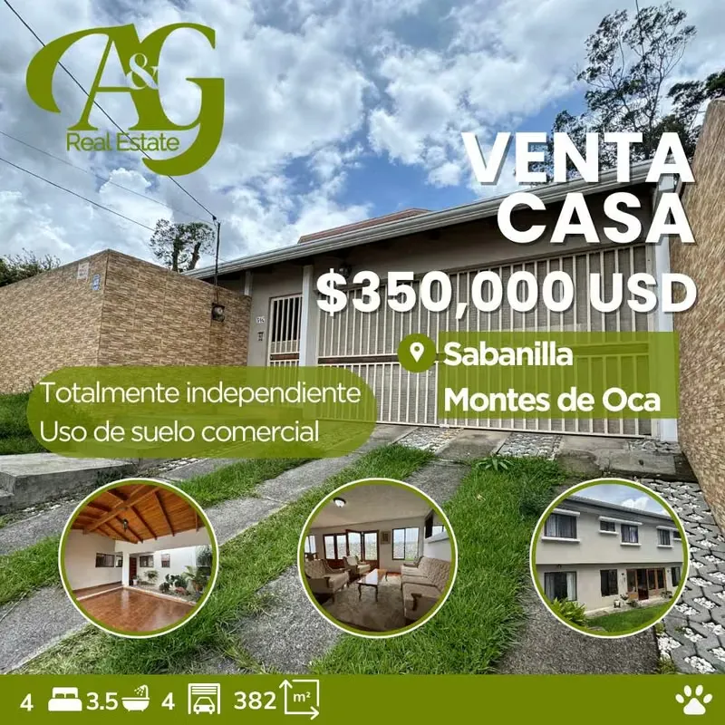 Alquiler casa independiente Sabanilla Montes de Oca VMOJ147
