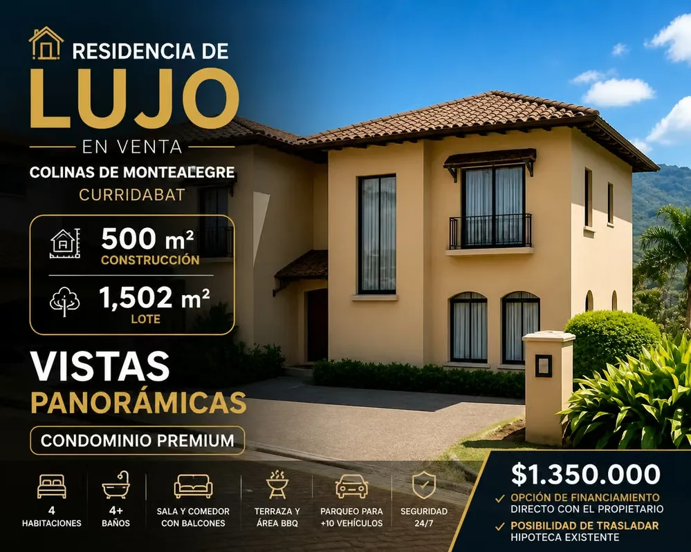 LUXURY RESIDENCE FOR SALE | CON VISTAS I COLINAS DE MONTEALEGRE I TRES RIOS