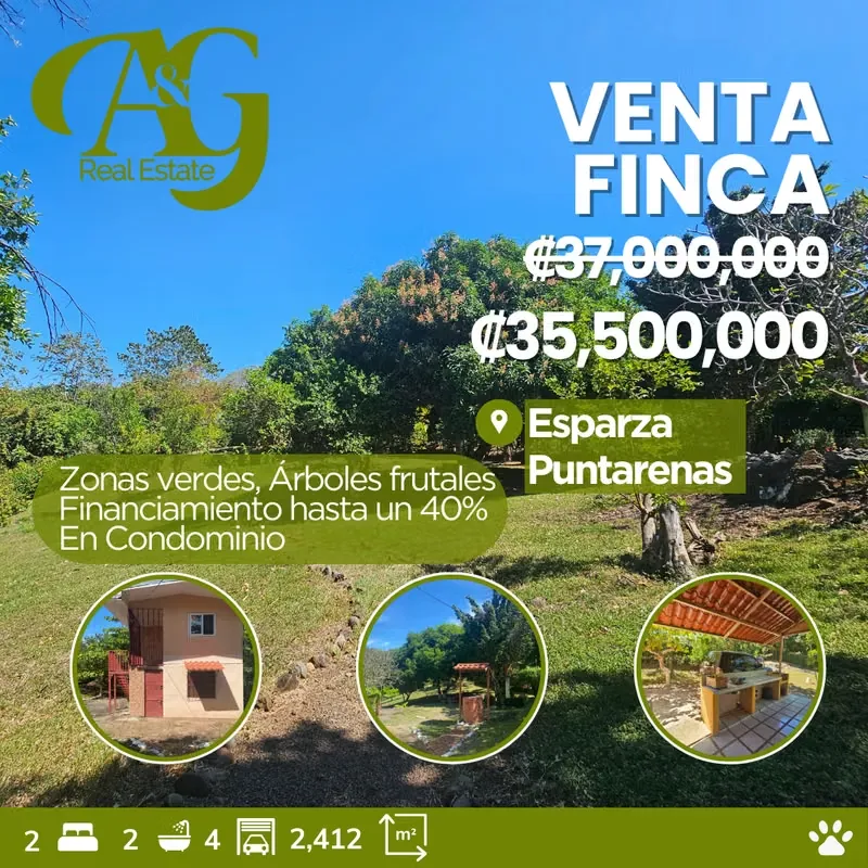 Venta Finca + Casa Esparza Puntarenas VPU325