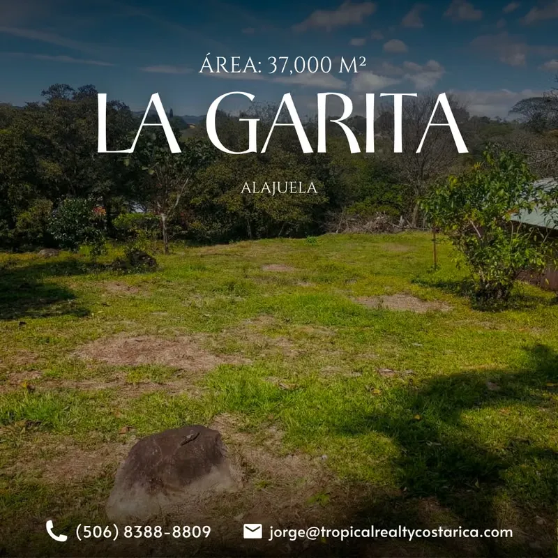 Development Land for Sale in La Garita – 37,000 m² with Commercial & Tourism Zoning