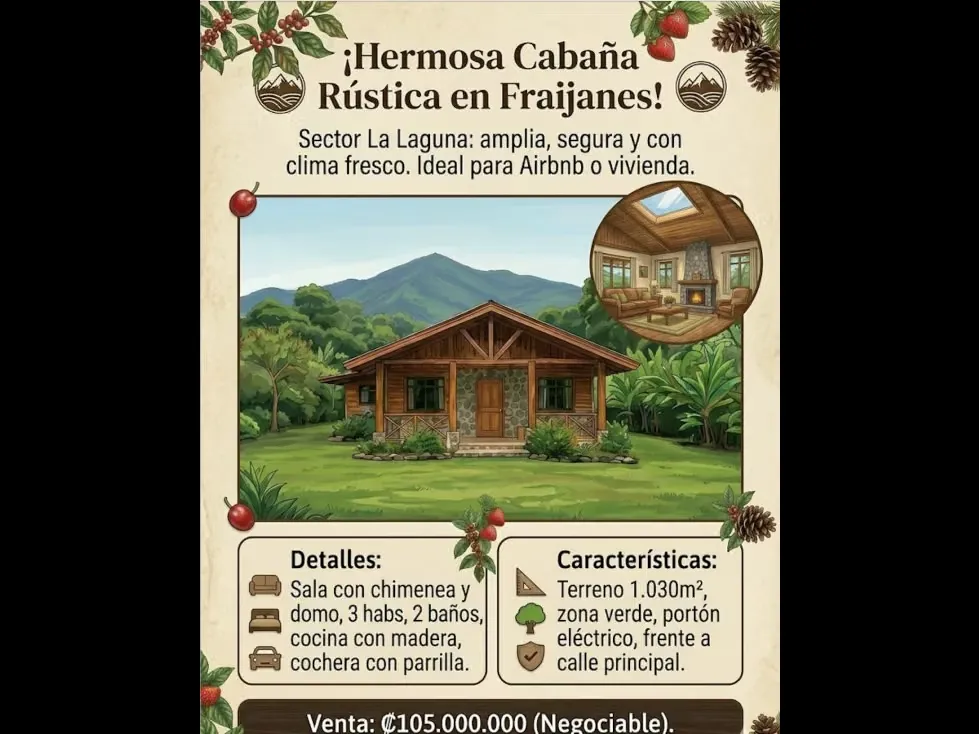 VENTA DE HERMOSA CABAÑA RUSTICA, FRAIJANES (MV)