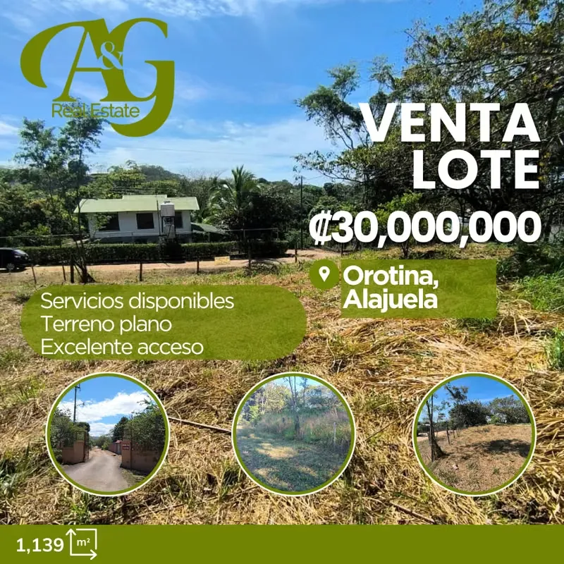 Si buscás un terreno amplio, plano y con excelente acceso, esta propiedad en Orotina es una oportunidad ideal para desarrollar tu ...