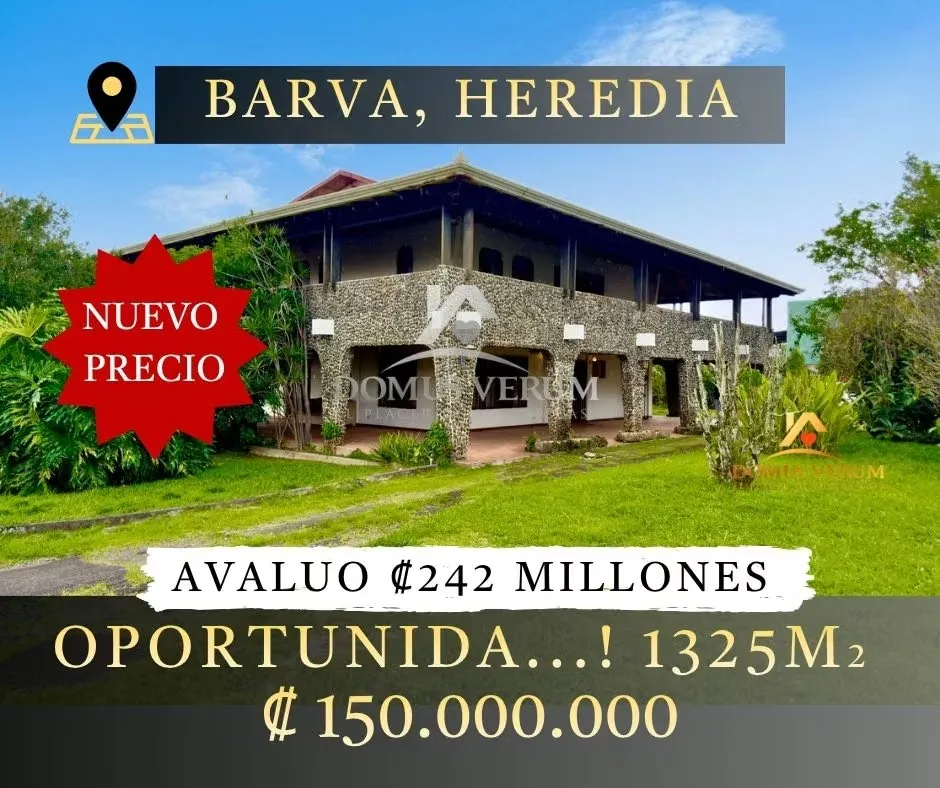 Casa uso mixto | 35m de frente | Bajo avalúo | San Pablo de Barva