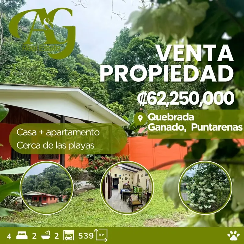 Hermosa y amplia propiedad ideal para que sea tu casa de descanso o de inversión.