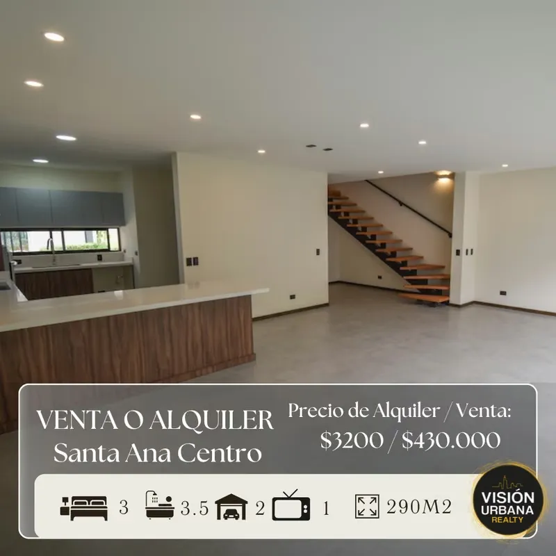 This three-story house is located in the heart of downtown Santa Ana. This modern residence offers a functional design, spacious rooms, and contemporary finishes. Ideal for ...